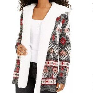 Crave Fame Sherpa Trim Cardigan Size XS